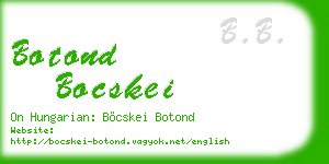 botond bocskei business card